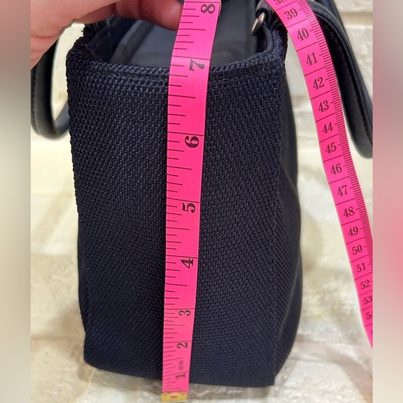 Nine West Small Navy Blue Woven  Handbag w/ Shoulder Strap - Picture 13 of 14